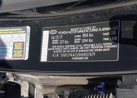 2022 Hyundai Elantra Limited from USA, damaged, VIN 5NPLP4AG0NH057479